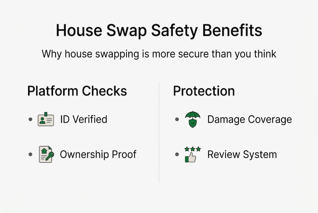 Infographic comparing house swap safety features