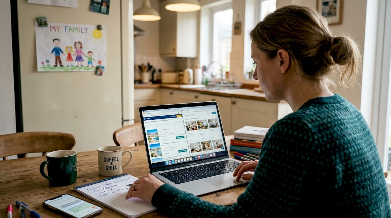 Traveler compares hotel and home exchange options