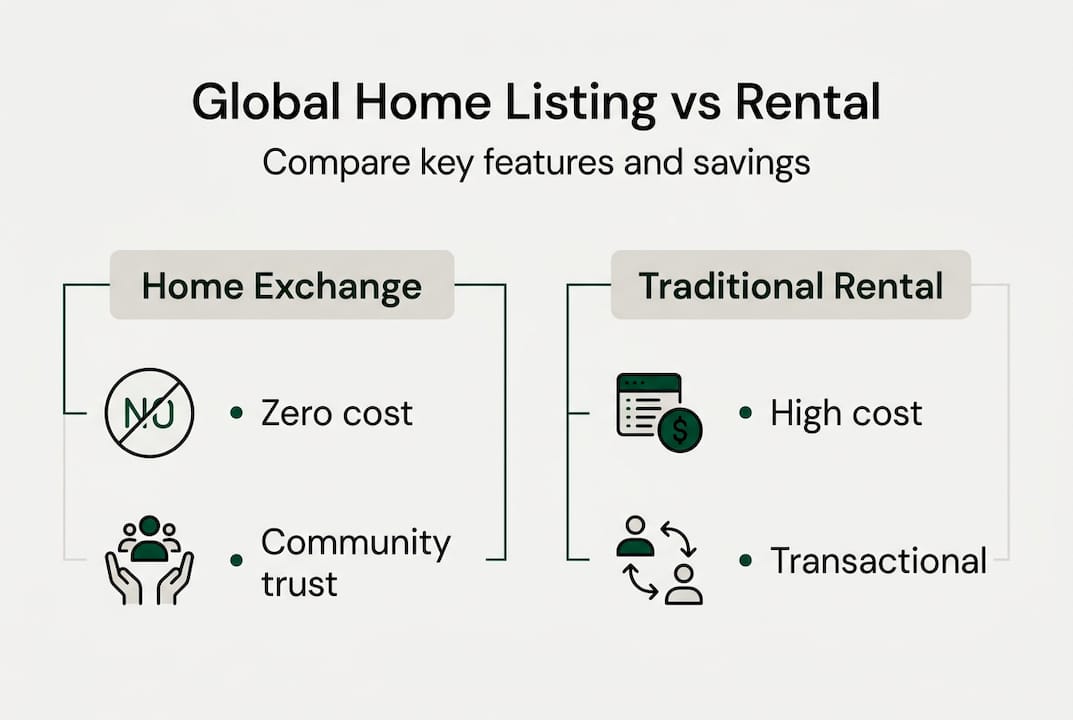 Infographic comparing home listing and rental