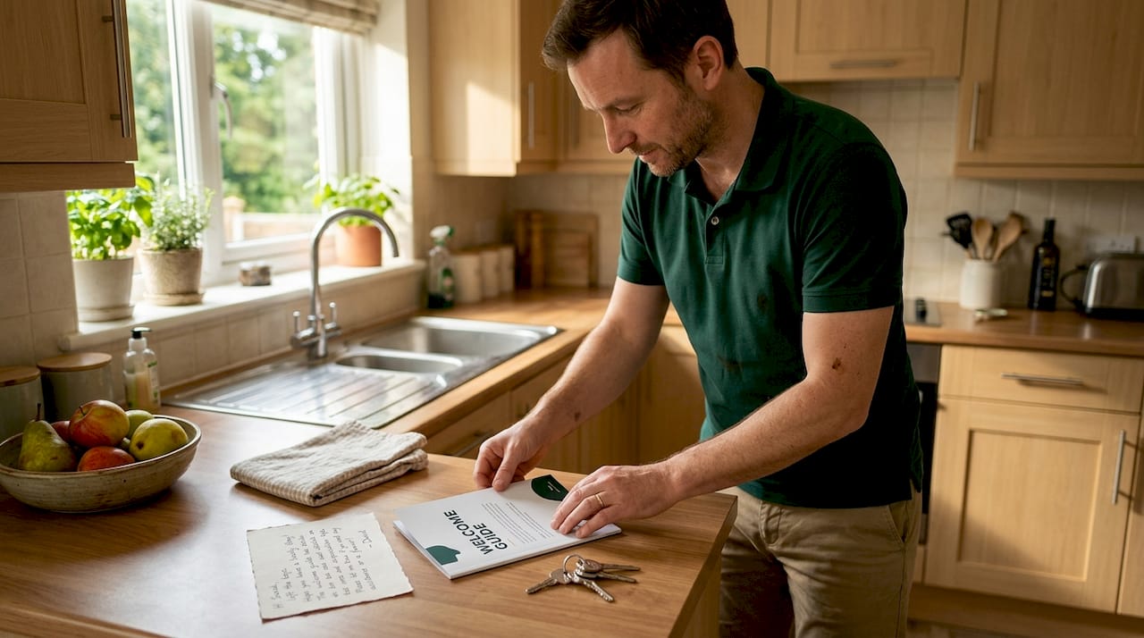 Man preparing home swap kitchen guide