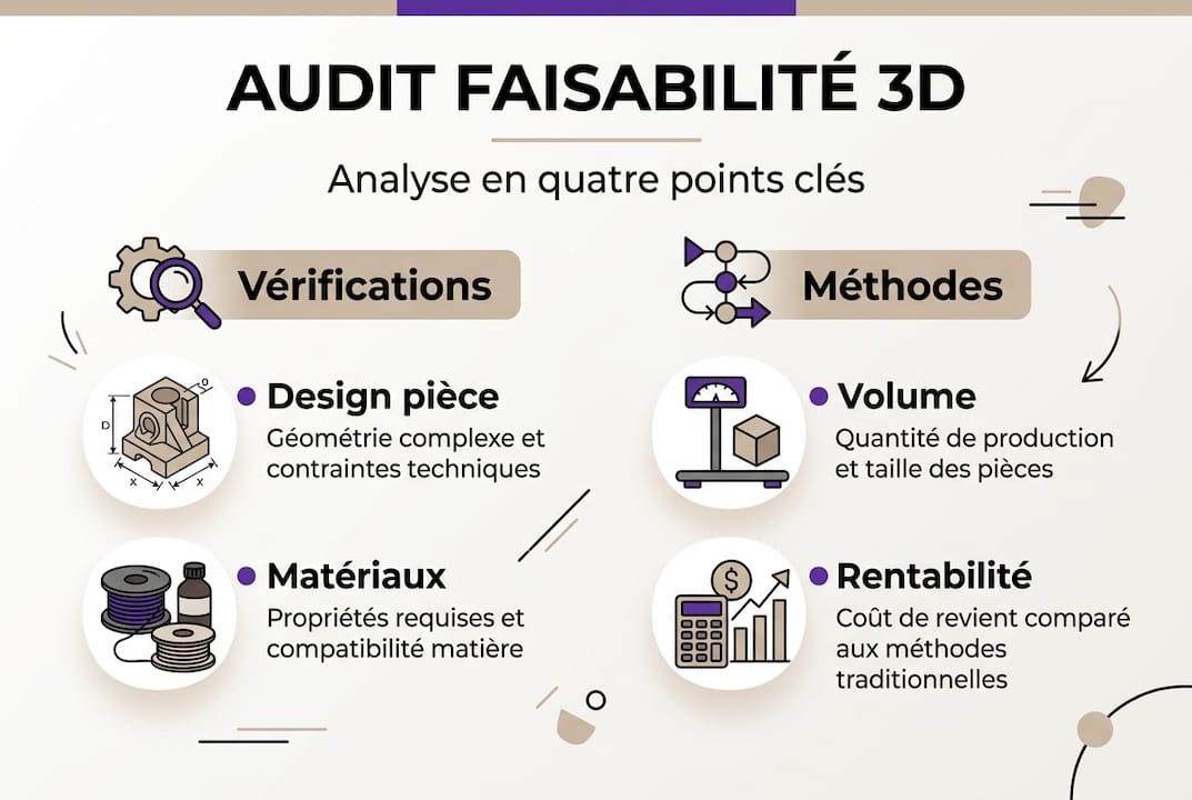 Visuel synthétique pour évaluer la faisabilité d’un projet en impression 3D