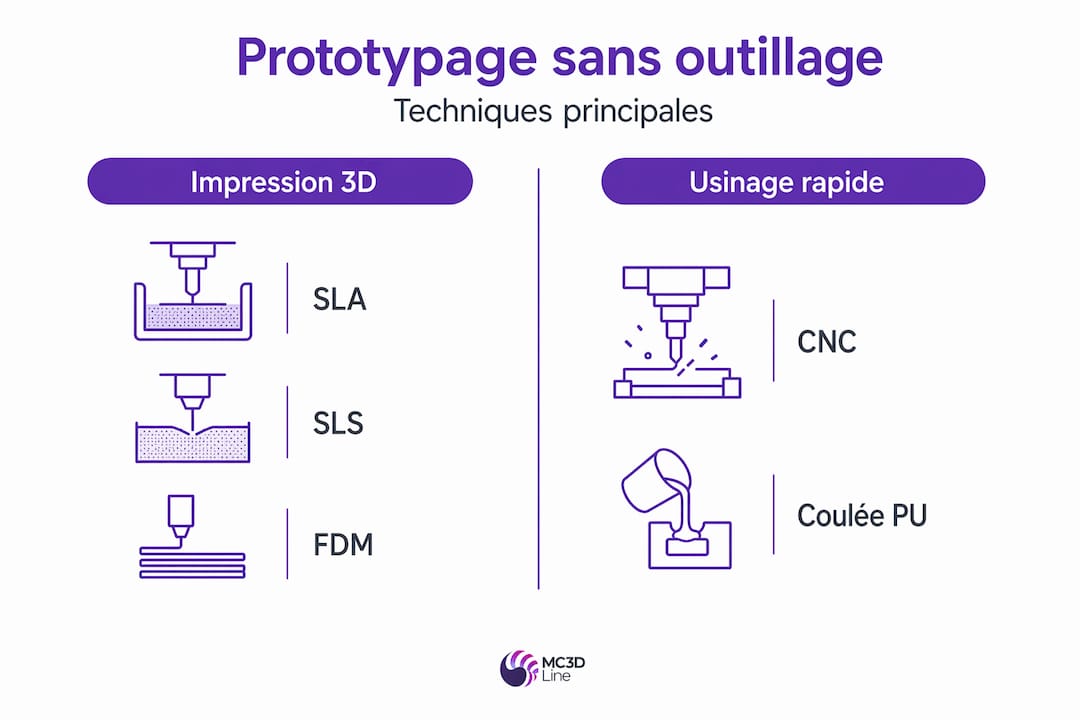 Infographie : les principales méthodes de prototypage sans recours à l’outillage