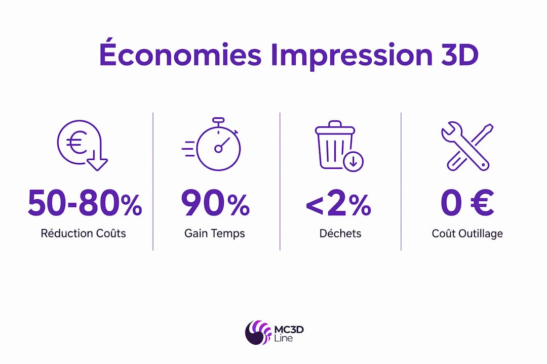 Infographie : comment l’impression 3D permet aux PME de réaliser des économies