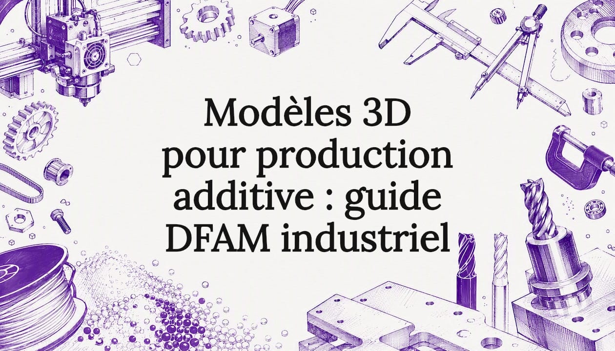 Illustration décorative de couverture sur la fabrication additive