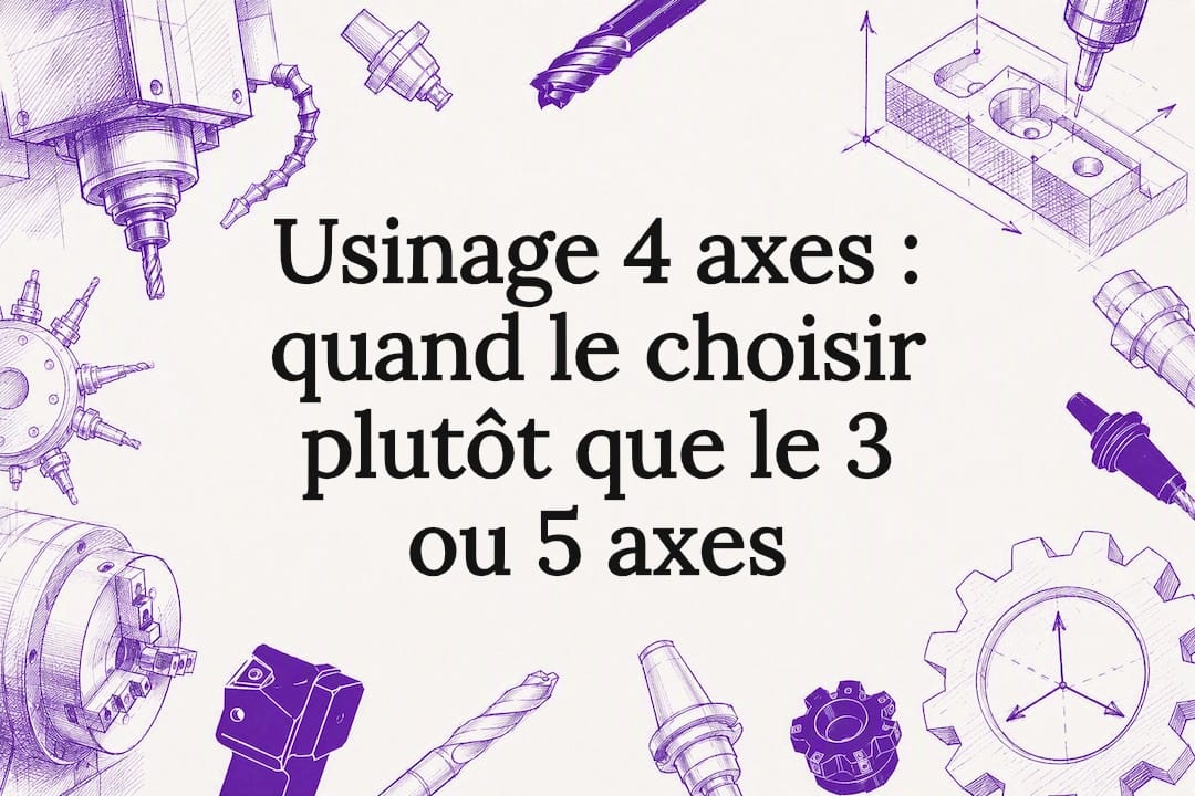 Usinage 4 axes : quand le choisir plutôt que le 3 ou 5 axes