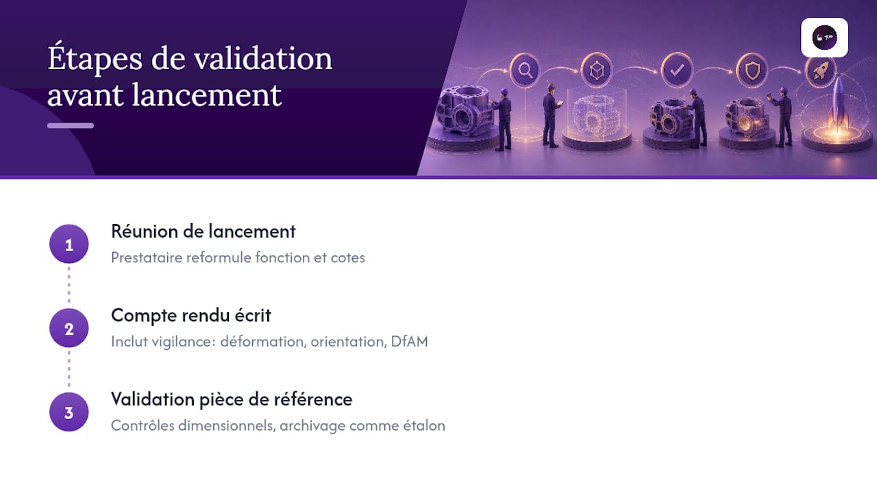 Les trois étapes de validation avant la fabrication