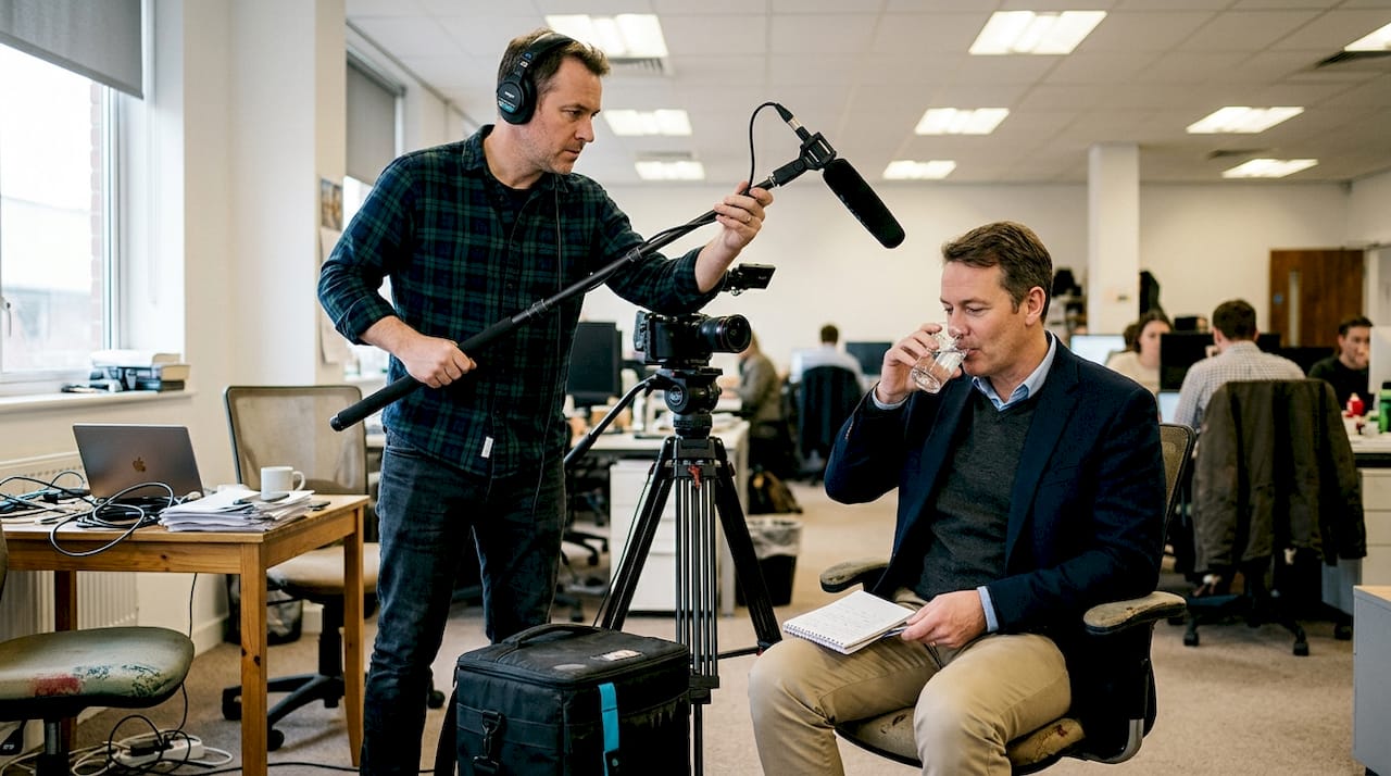 Director sets up candid office interview