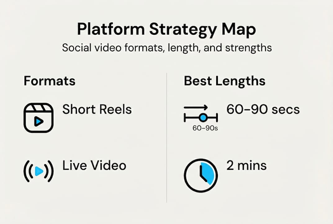 Infographic comparing social video platforms