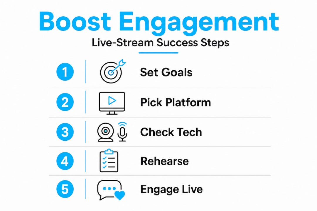 Infographic with five steps for event engagement