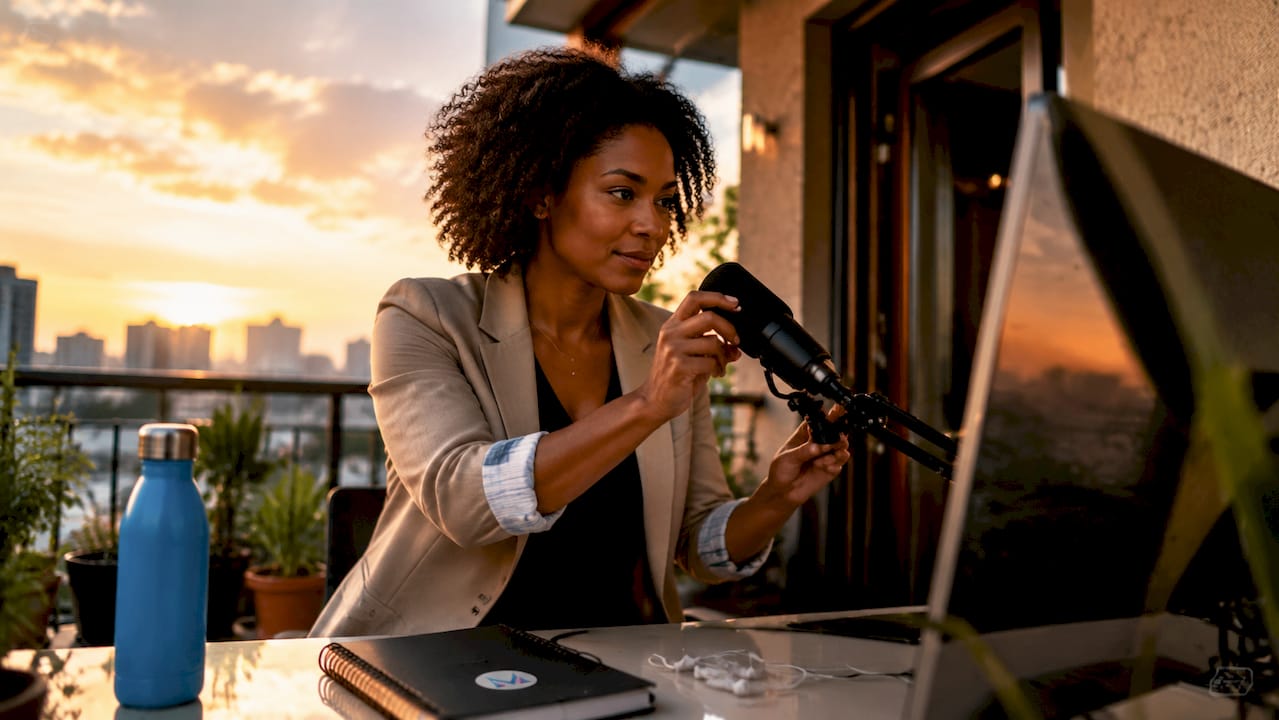 What Is A Business Livestream? A 2026 Guide 1 Woman preparing business livestream in office