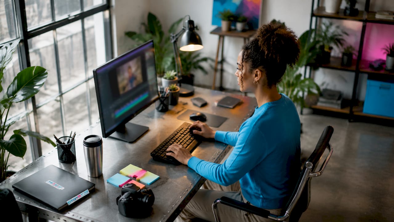 Editor working on video storytelling hook