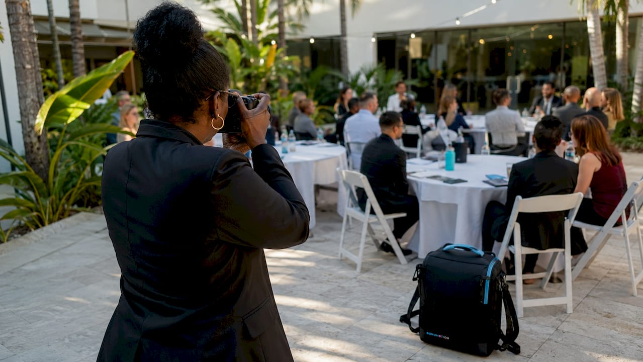 Corporate Event Photography: A South Florida Business Guide 1 Corporate event photographer capturing seminar candid moments