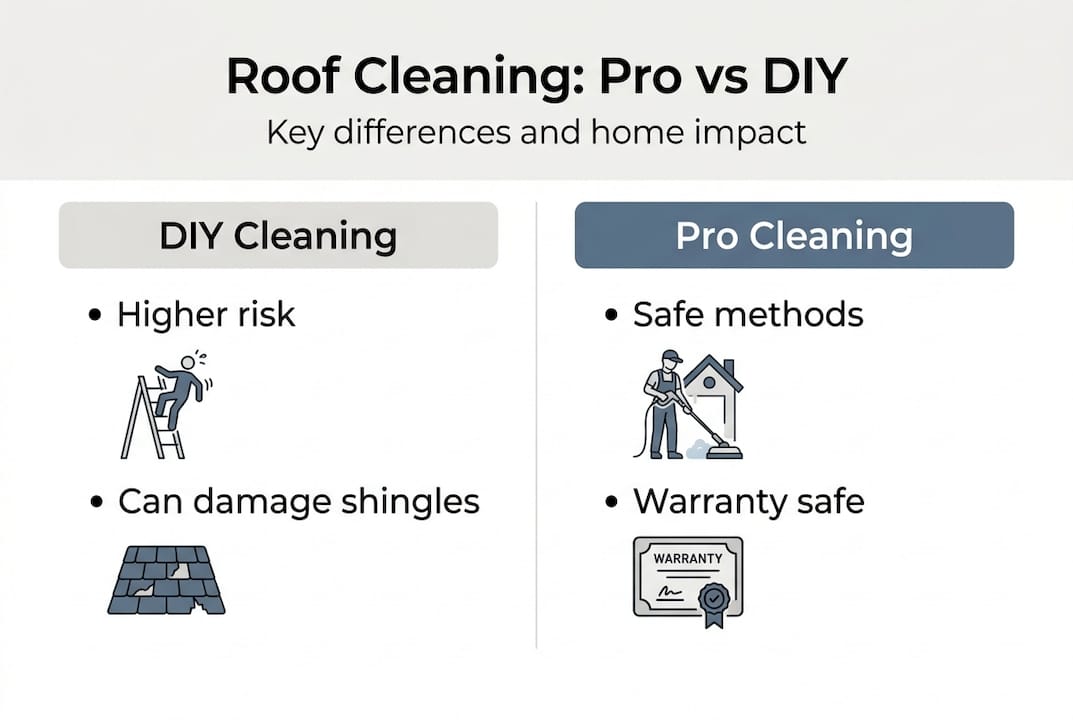 Infographic comparing DIY and professional cleaning