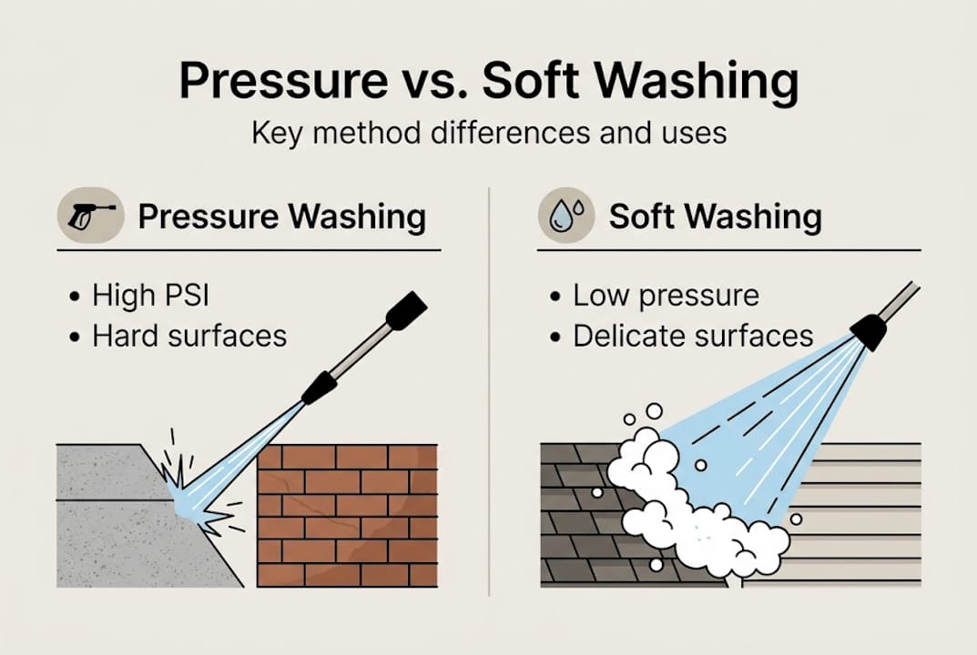 Infographic comparing washing methods