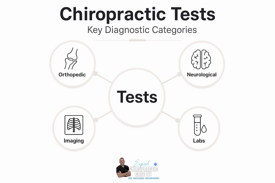 Infographic of four key chiropractic test types