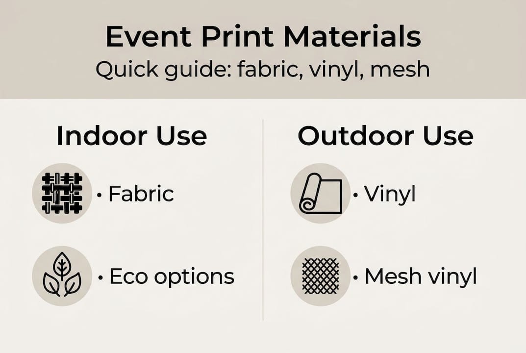 Infographic compares main event print materials