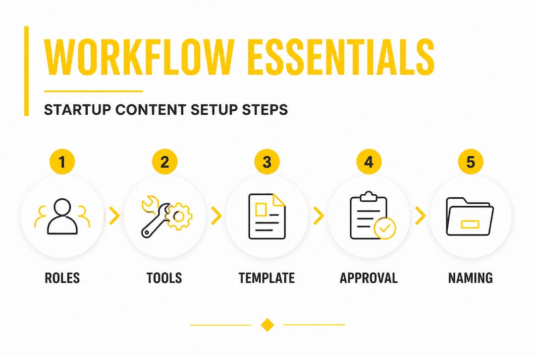 Infographic mapping workflow setup steps