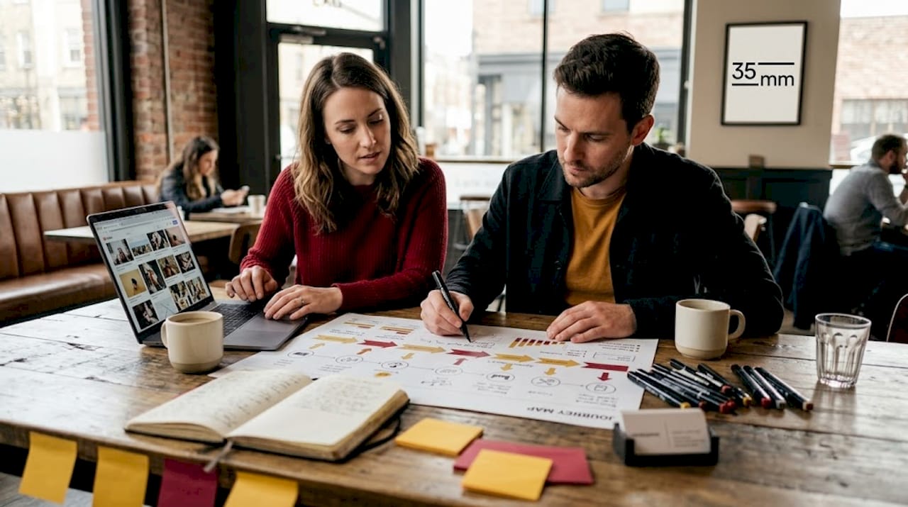 Team collaborates on visual storytelling plan