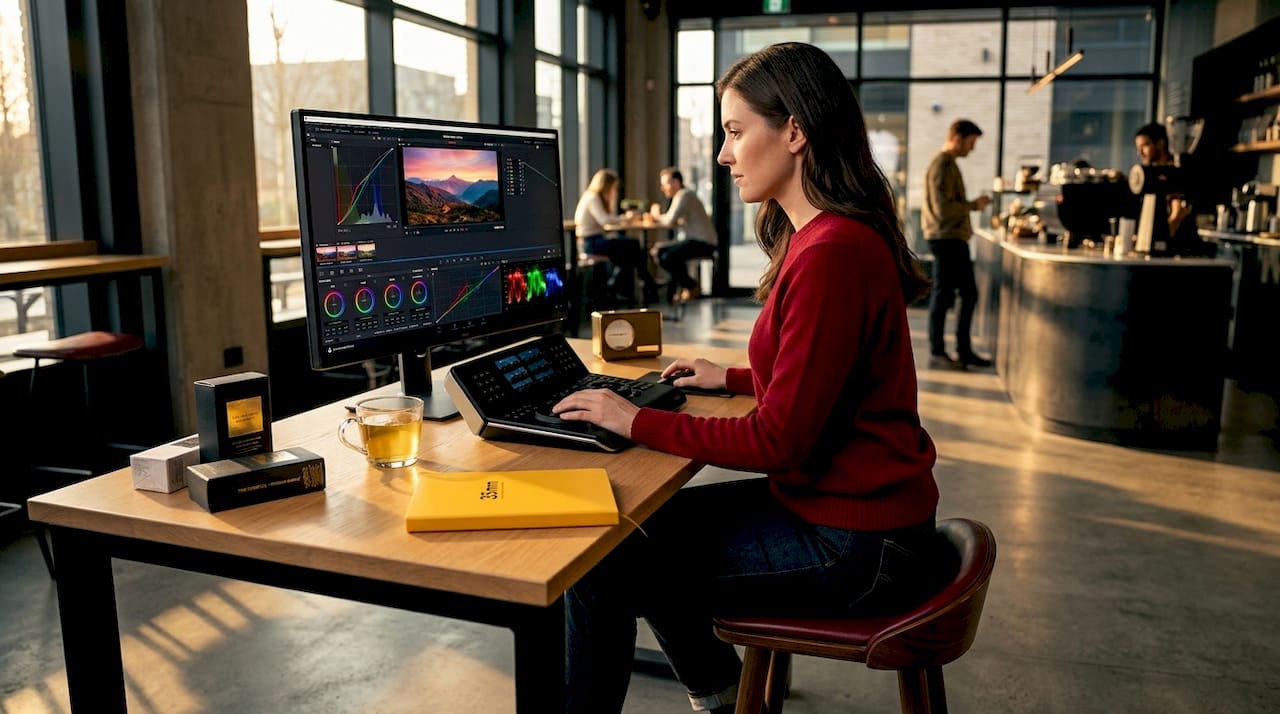 Colorist adjusting FMCG product visuals