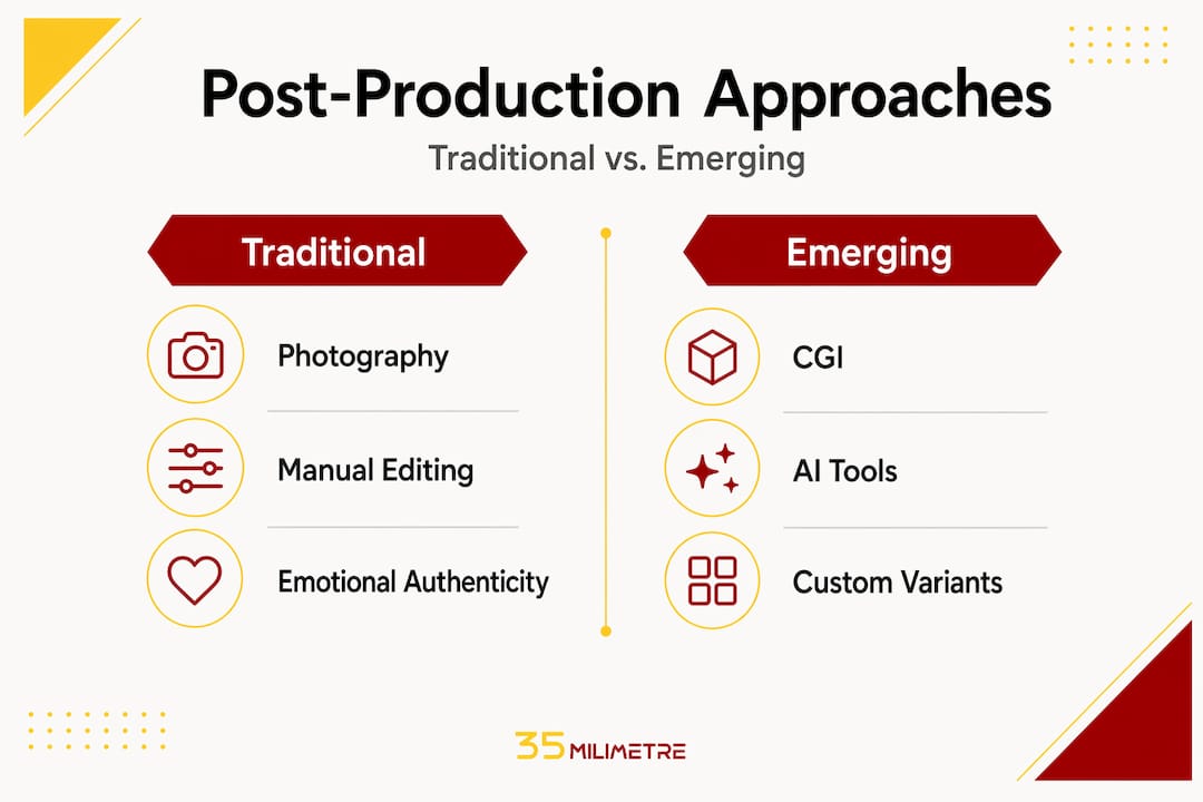 Comparison of traditional vs emerging post-production