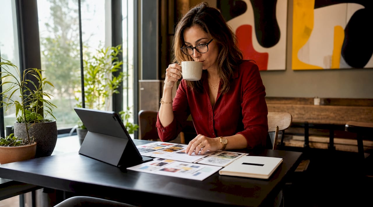 Creative director working on advertising storytelling