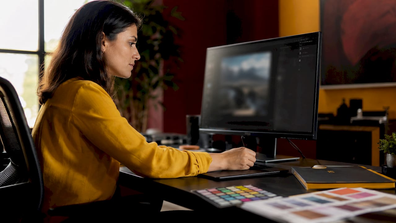 Image editor working on photo retouching