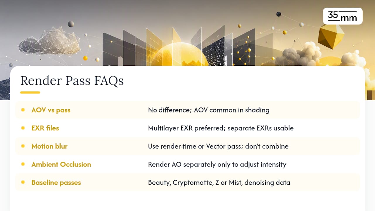 Frequently Asked Questions About Render Passes — overview diagram
