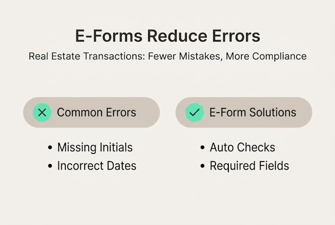 Infographic on e-form error reduction and compliance