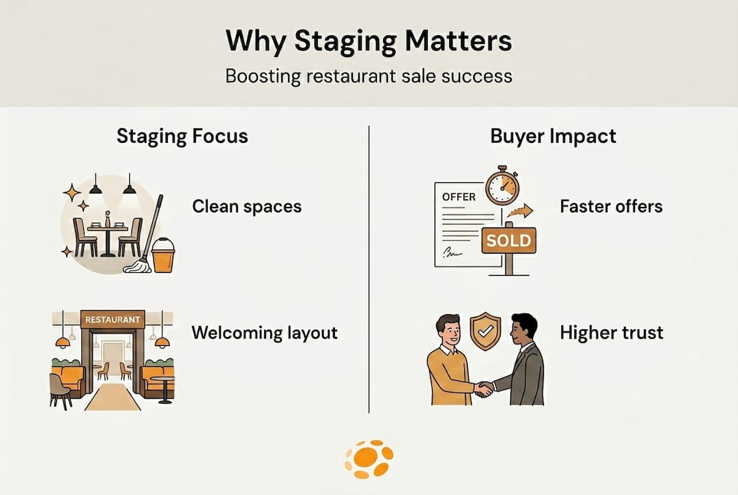 Infographic on restaurant staging essentials