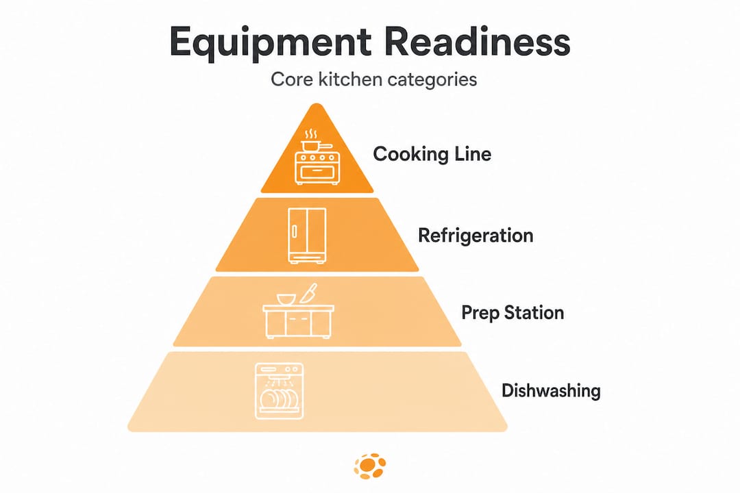 Infographic ranking key restaurant equipment categories