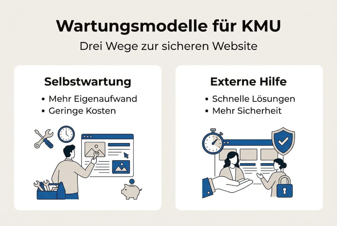 Übersicht: Welche Wartungsmodelle gibt es für Webseiten?