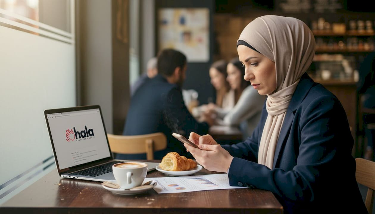 Business owner replying to social media comments