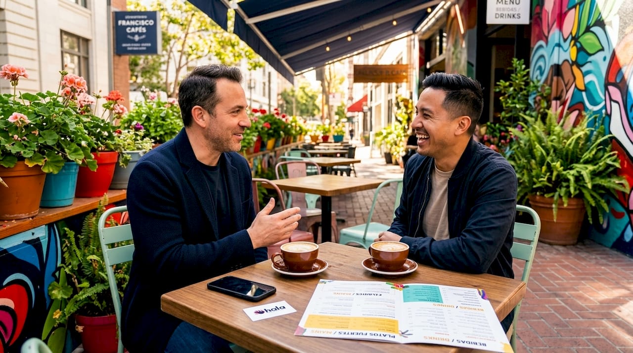 Business owner builds trust with customer