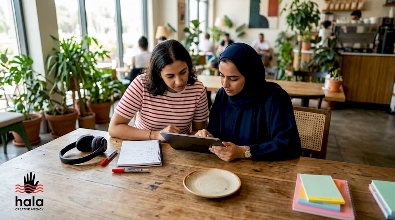 Marketing team reviewing Instagram ad performance