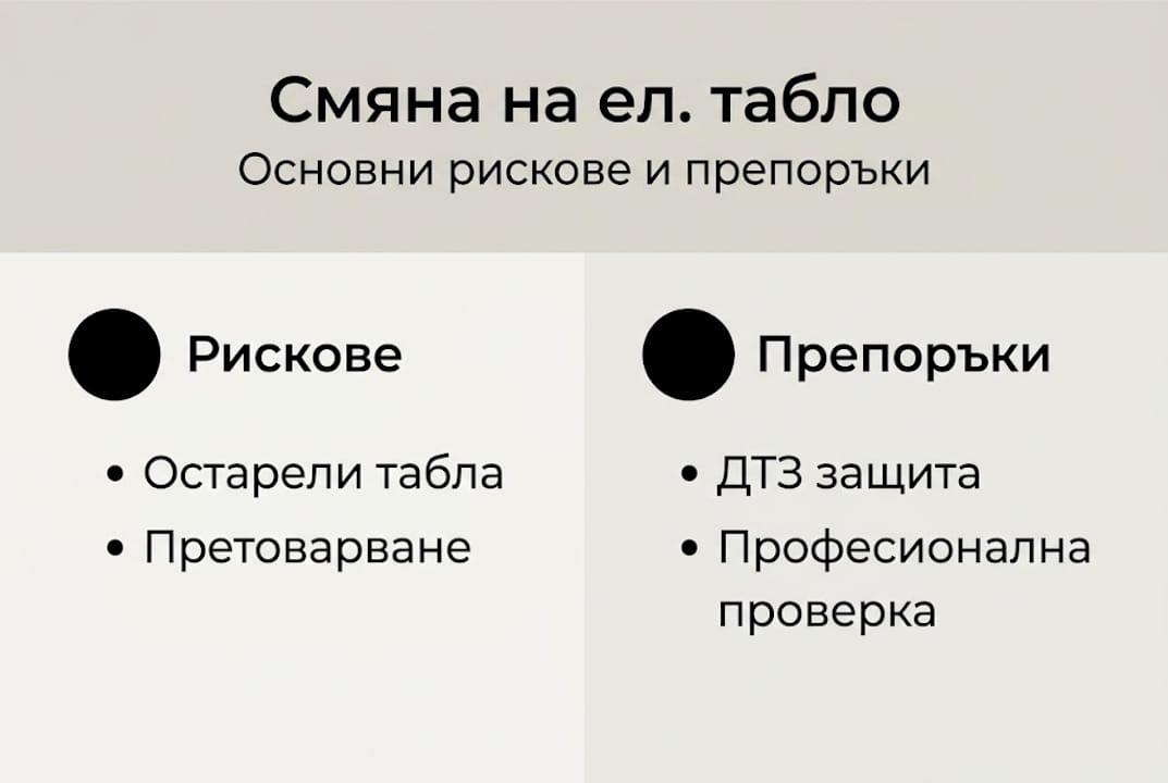Визуално ръководство за безопасна подмяна на електрическо табло