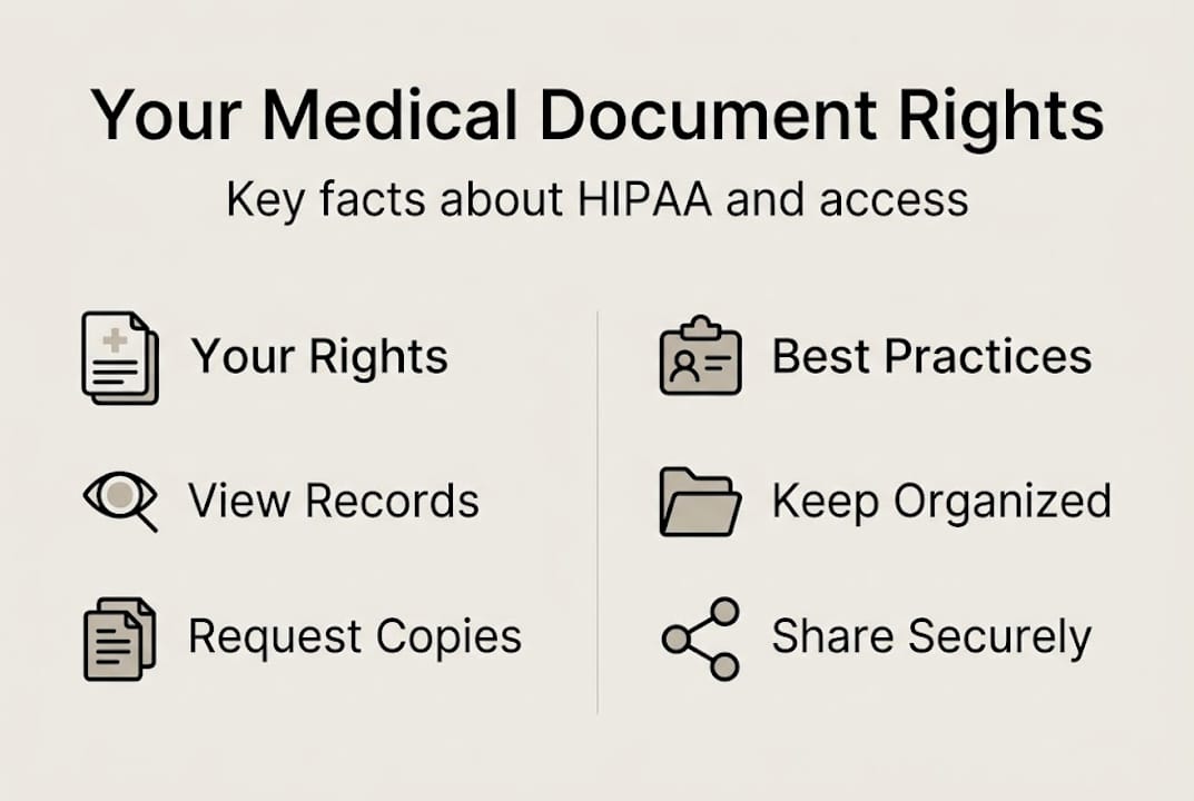 Infographic of medical document rights and practices