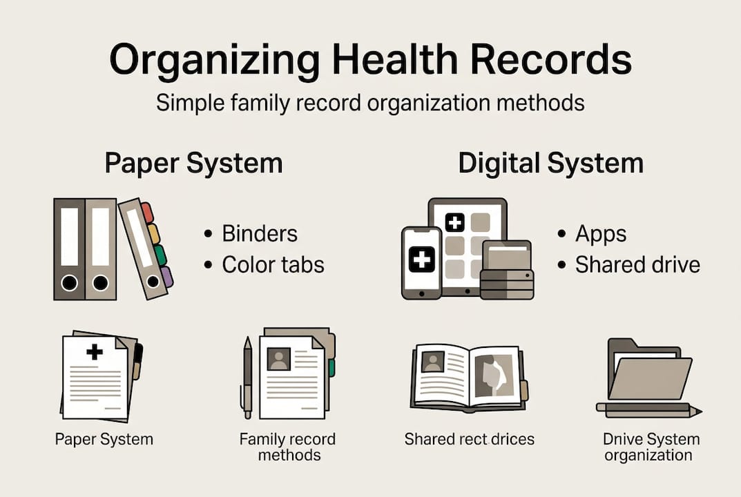 Infographic on paper versus digital record systems