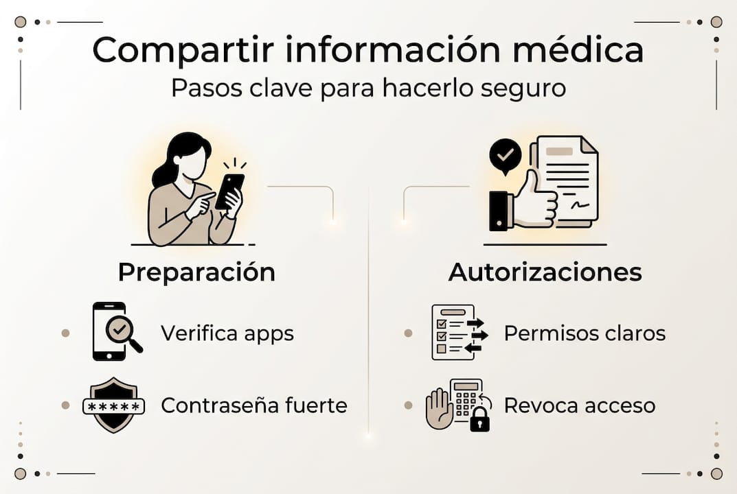 Infografía: Cómo proteger tus datos médicos al compartir información