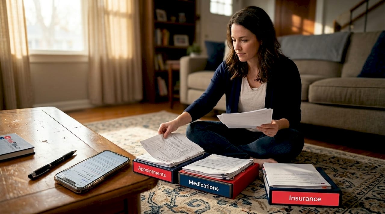 Sorting medical documents into labeled binders