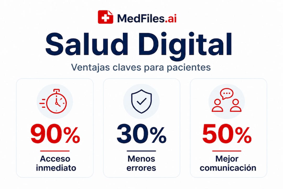 Infografía sobre los principales beneficios de la salud digital