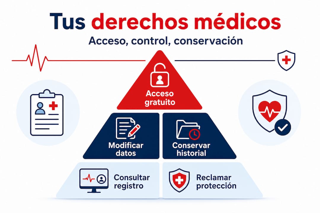 Infografía sobre tus derechos fundamentales en relación con tus datos médicos