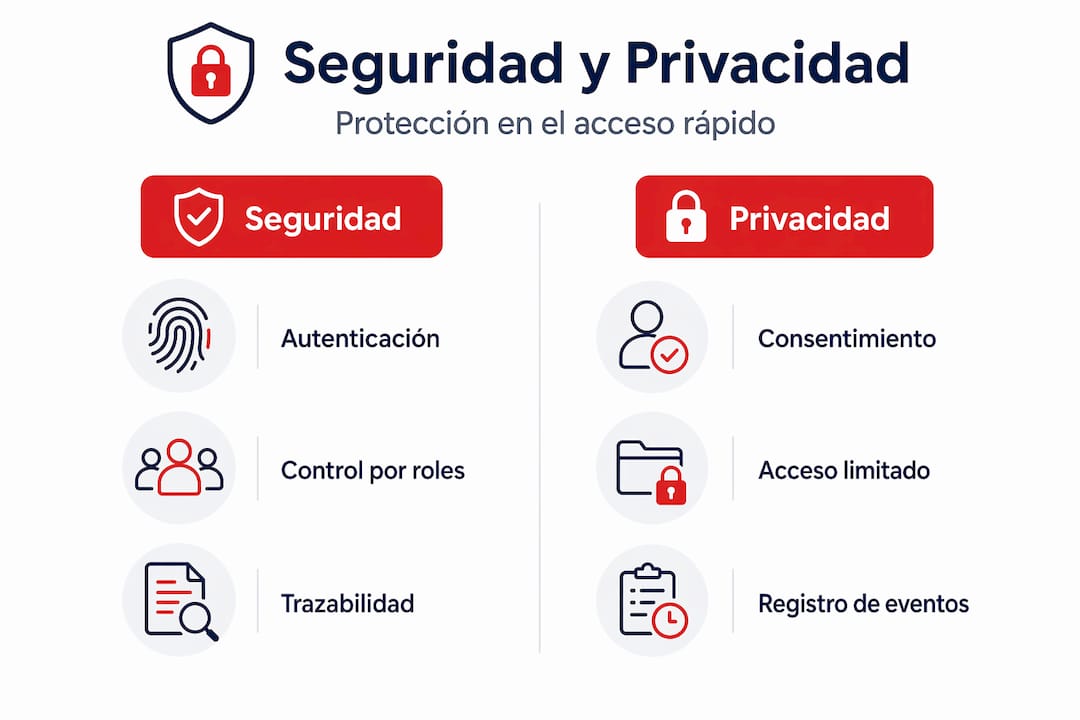 Infografía: diferencias clave entre la seguridad y la privacidad en el acceso