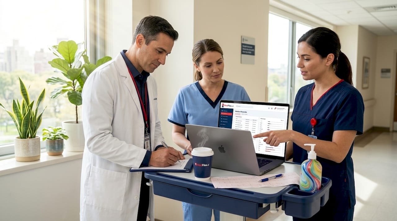 Care team coordinating using digital records