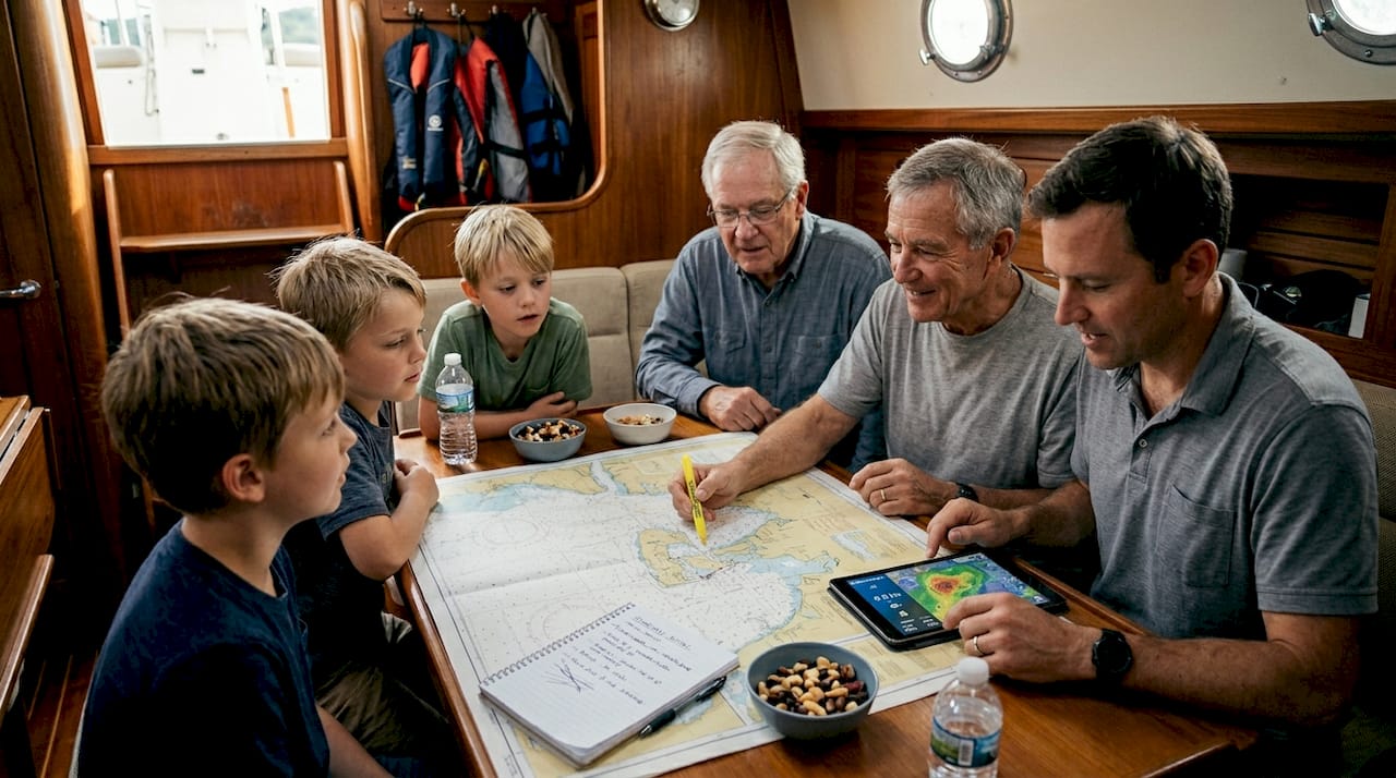 Family planning Mediterranean yacht itinerary below deck