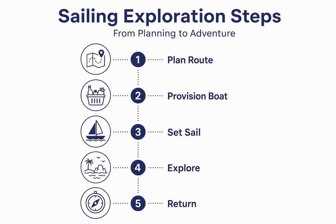 Infographic Sailing Exploration Step-by-Step Overview