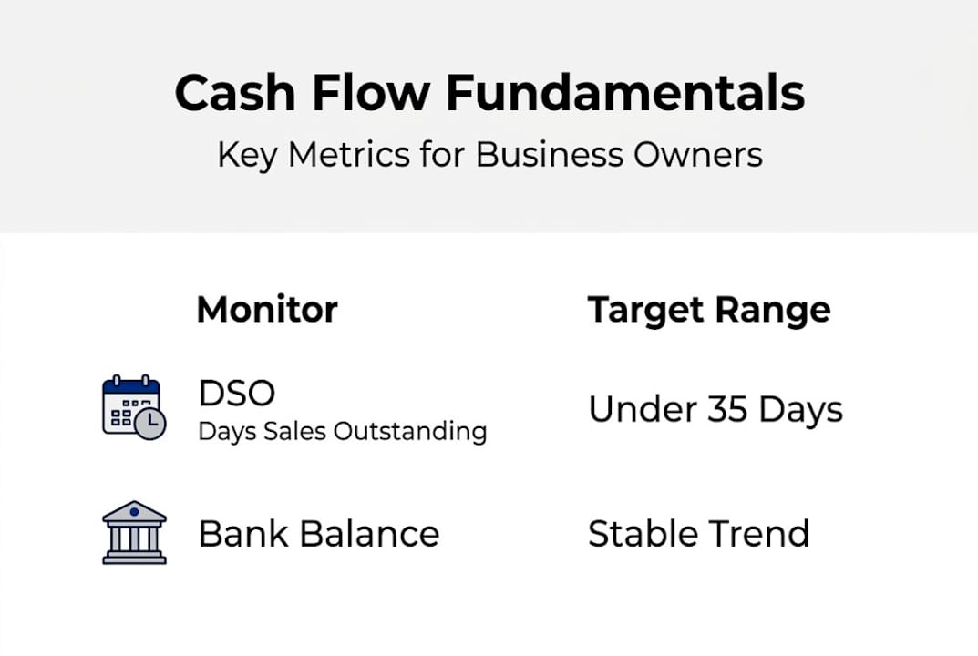 Infographic on cash flow fundamentals for business