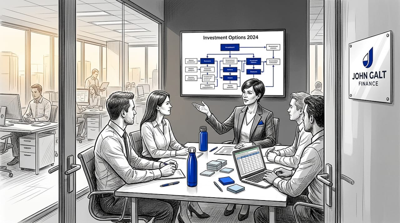 CFO leading scenario analysis meeting