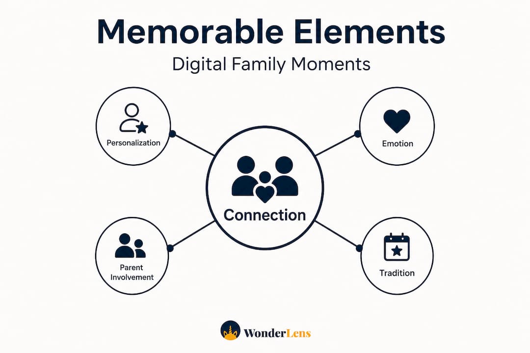 Infographic of elements for memorable digital experiences