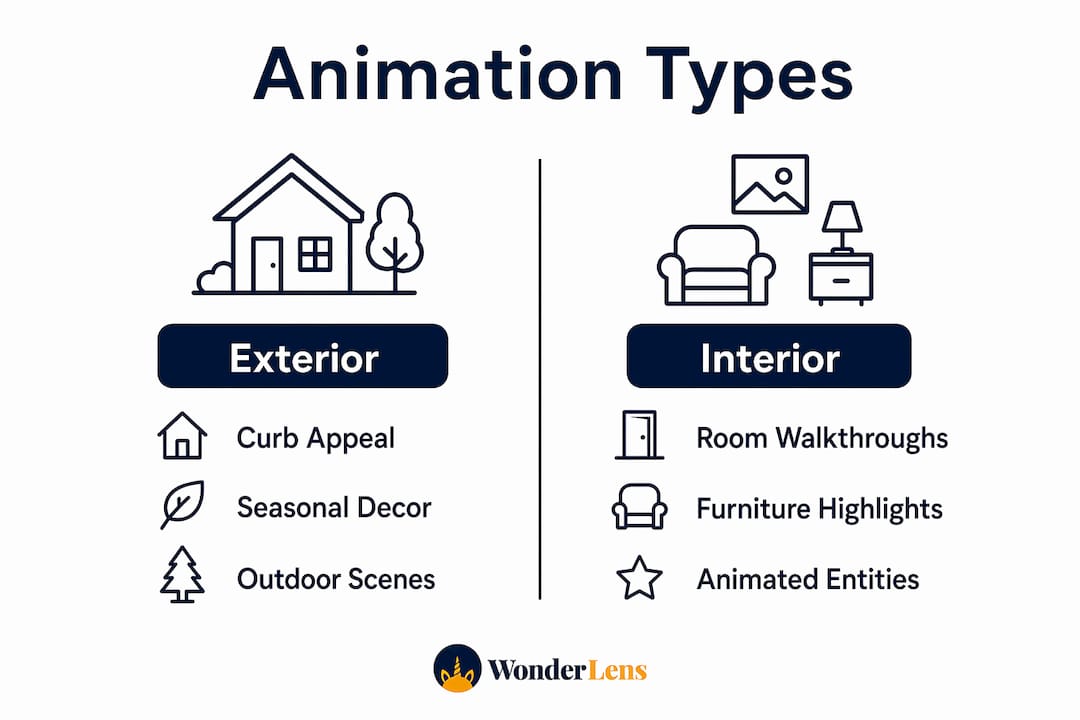 Infographic comparing home animation types