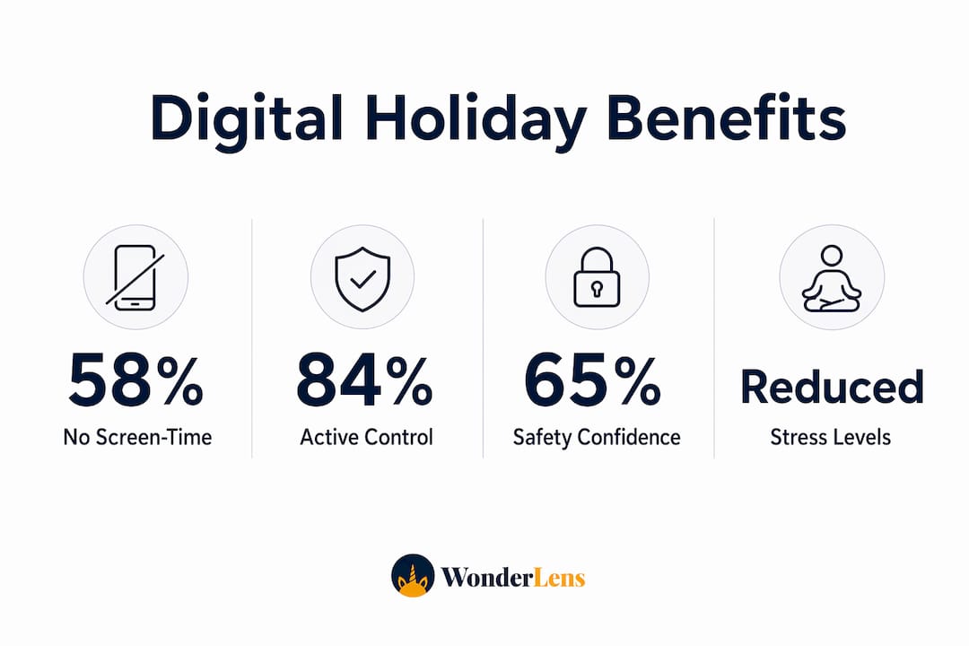 Infographic showing key digital holiday experience statistics